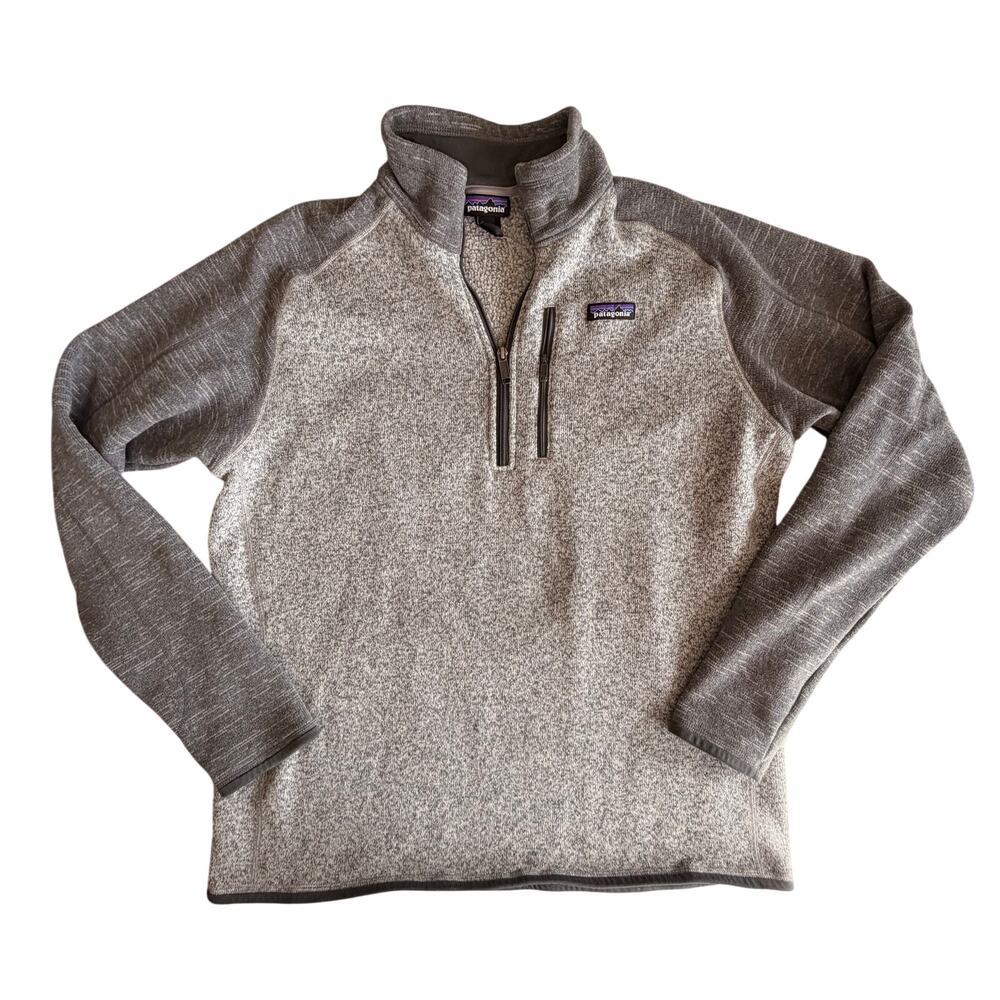 Patagonia Mens Better Sweater 1/4 Zip gray XL large Fleece Jacket Pullover